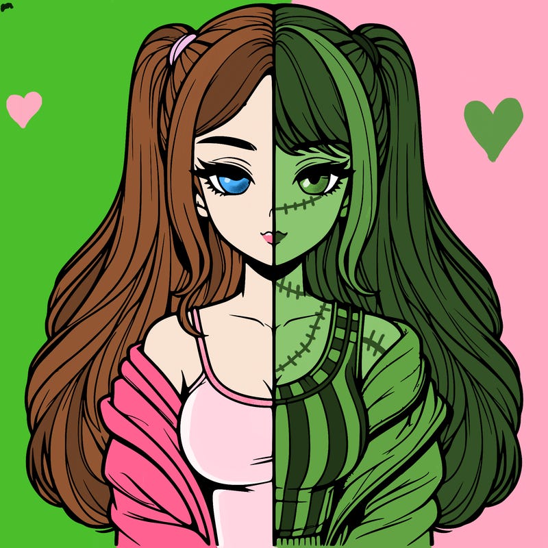 realistic girl split