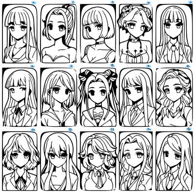 girls that look diffrent anime