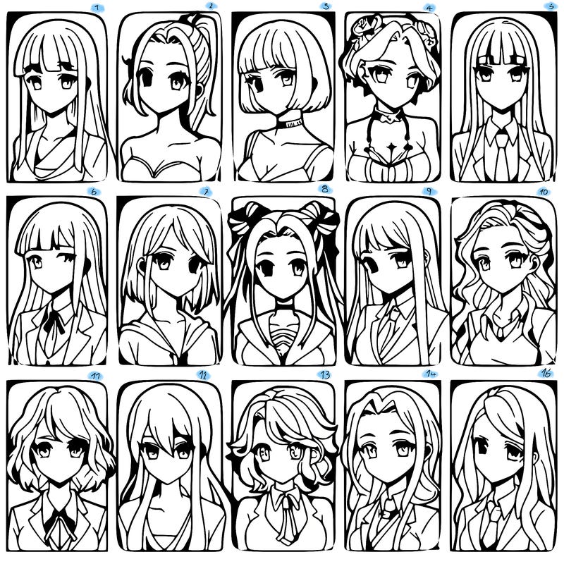 girls that look diffrent anime