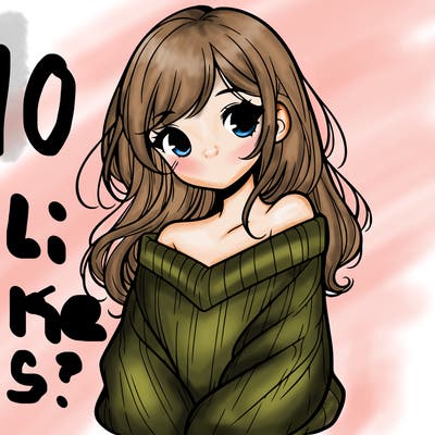 shy pretty girl wearing a sweater that is falling off one shoulder portrait