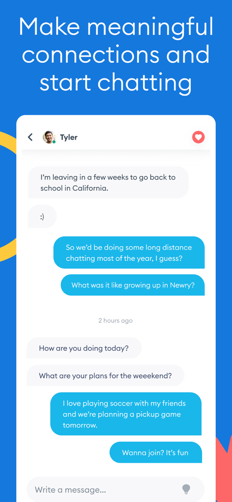 Chat interface of Zoosk dating app showing messages between users