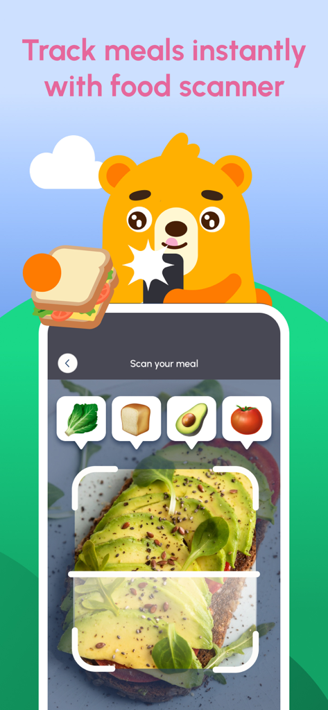 Fastic app AI food scanner identifying and tracking meal ingredients for weight loss