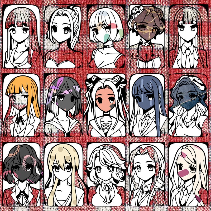 girls that look diffrent anime