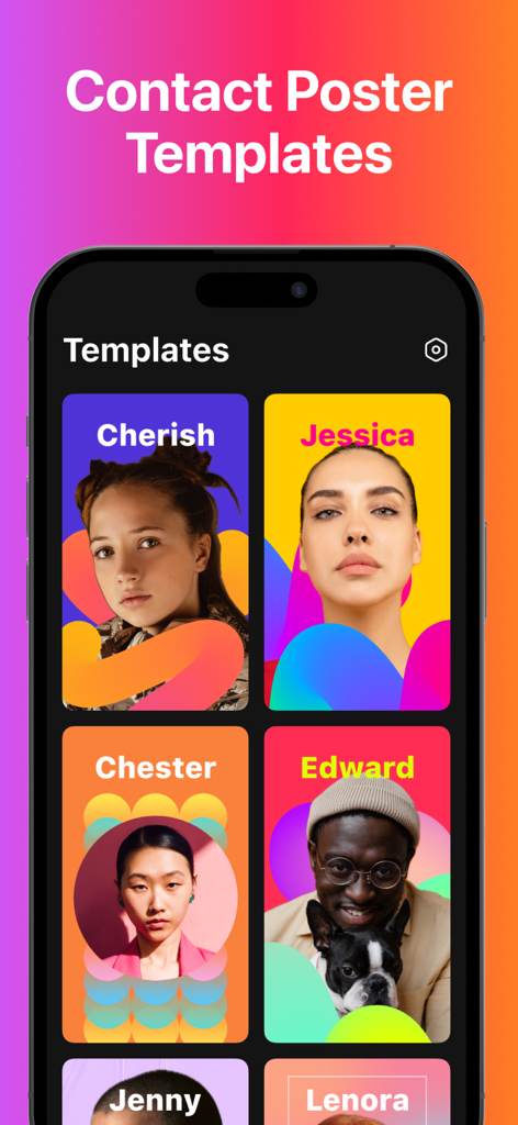 MyWall : Contact Poster - A selection of vibrant contact poster templates for iPhone