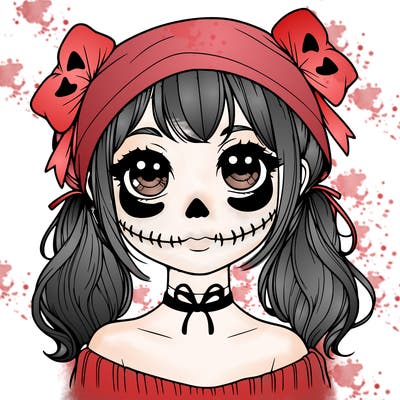 realistic girl halloween