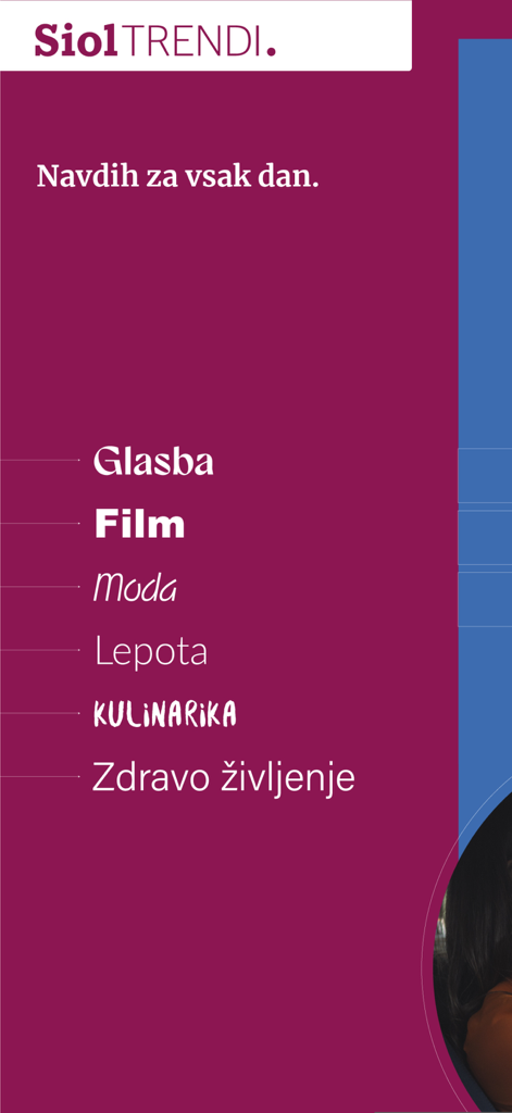 Siol.net - Siol Trendi lifestyle sections including music film fashion and healthy living