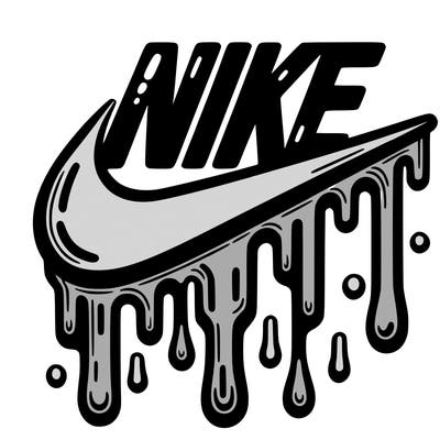 dripping nike logo