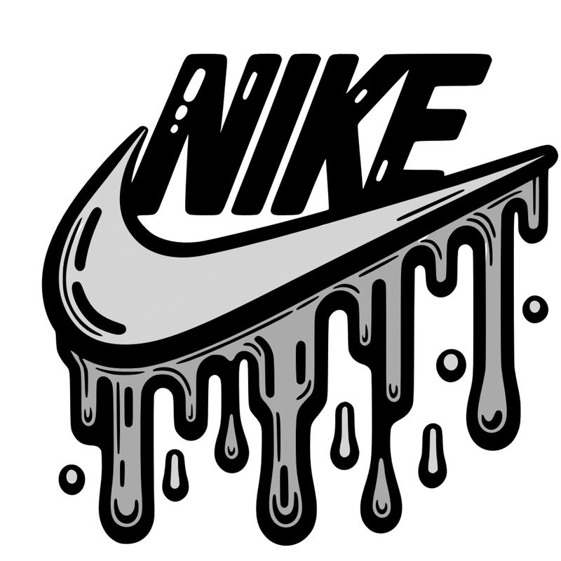 dripping nike logo