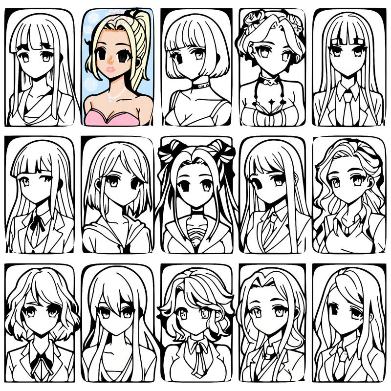 girls that look diffrent anime