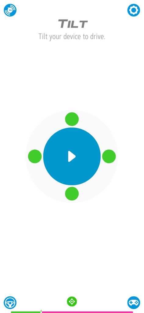 Sphero Play - Interfaz de la app Sphero Play para la función de modo de conducción por inclinación