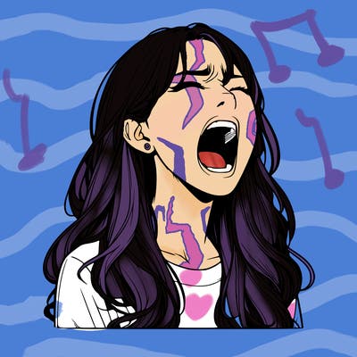 screaming realistic, girl