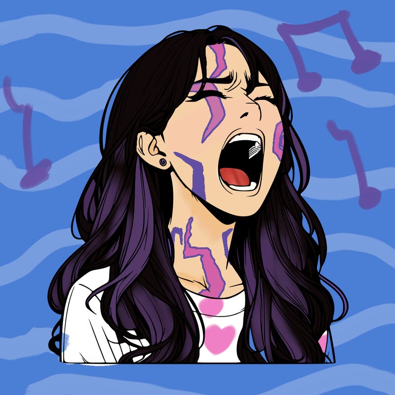 screaming realistic, girl