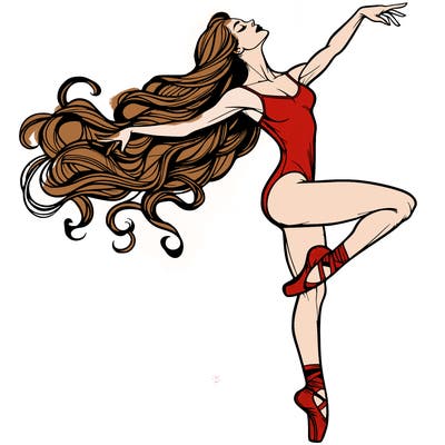 realistic woman dancer