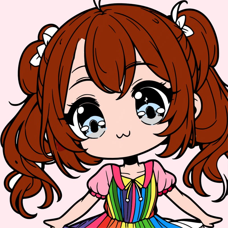 an cute anime girl that's easy to draw