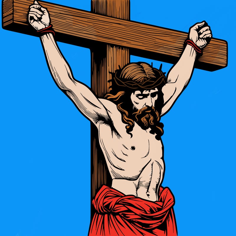 jesus realistic on the cross