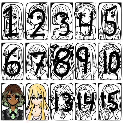 girls that look diffrent anime