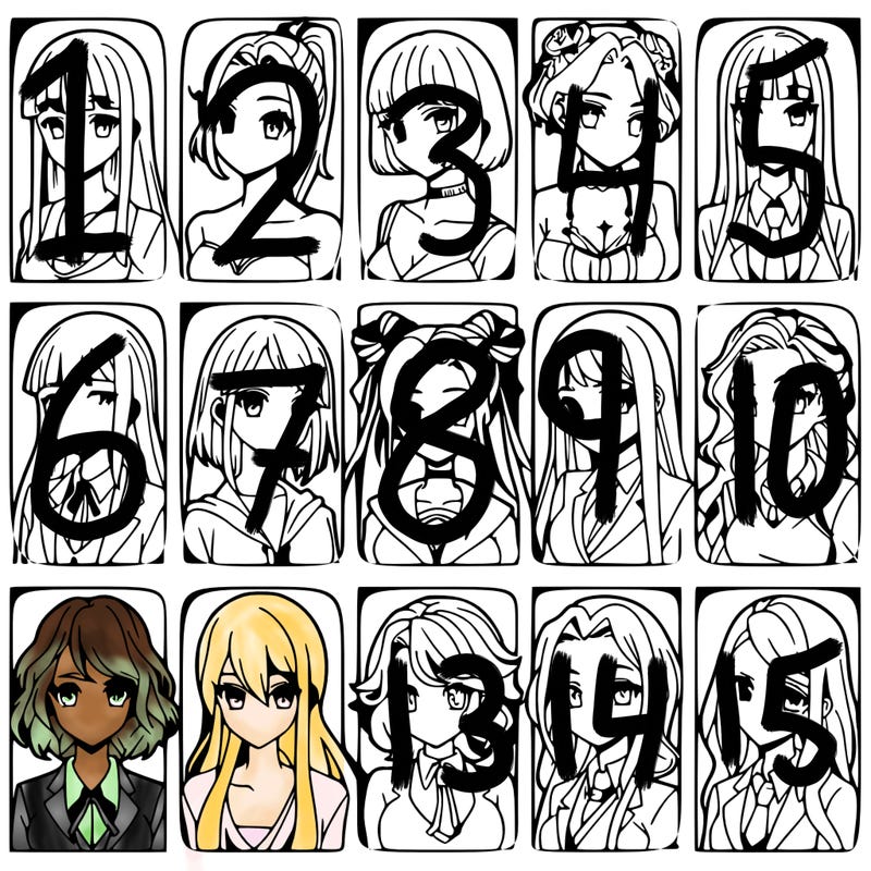 girls that look diffrent anime