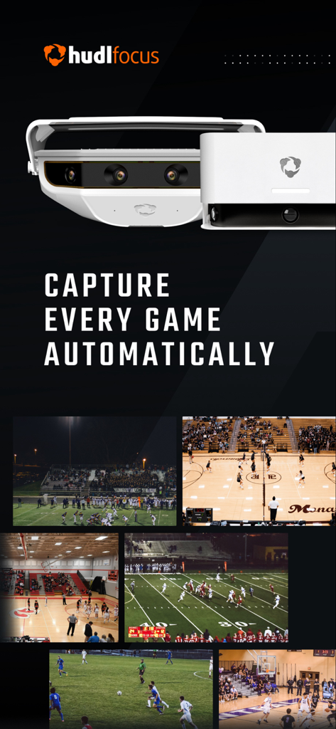 Hudl Focus スマートカメラシステムが様々なスポーツゲームを自動的に撮影している様子