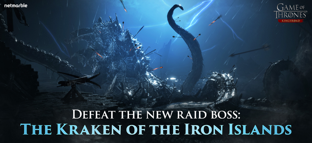 Defeat the Kraken of the Iron Islands raid boss in Game of Thrones Kingsroad