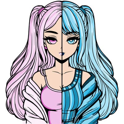 realistic girl split
