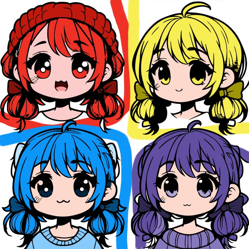 manga character girl kid