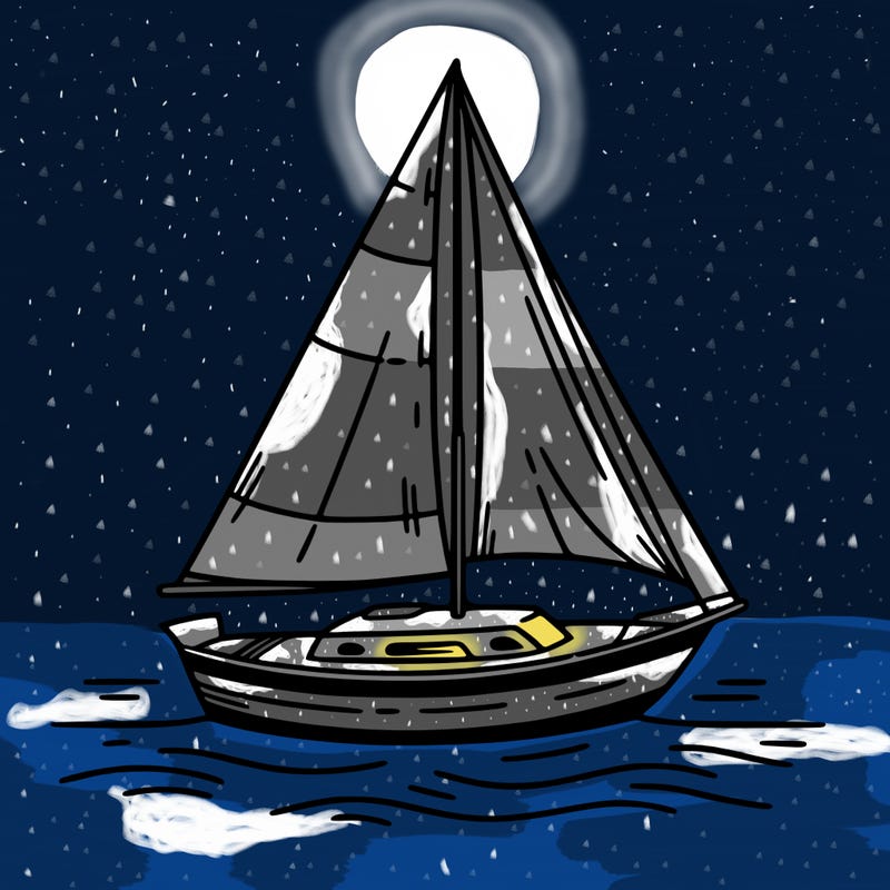 sailboat minimalist style