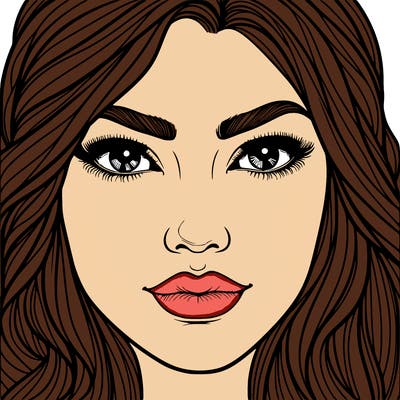 detailed female face