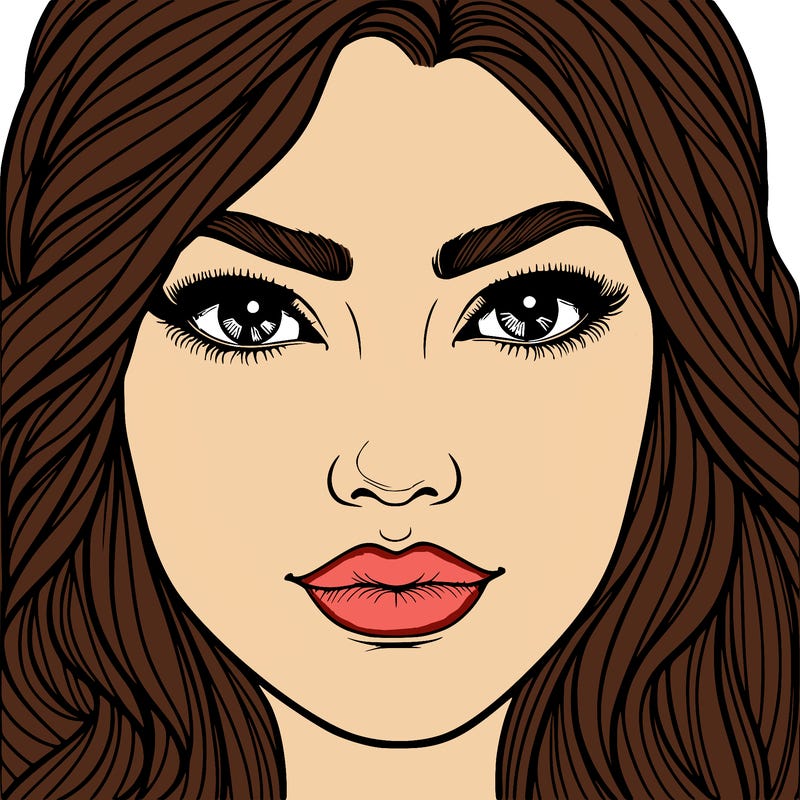 detailed female face