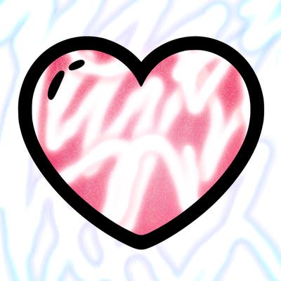 a blank heart