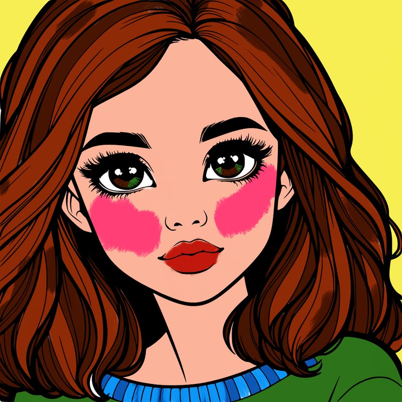 realistic girl whith cute eyes