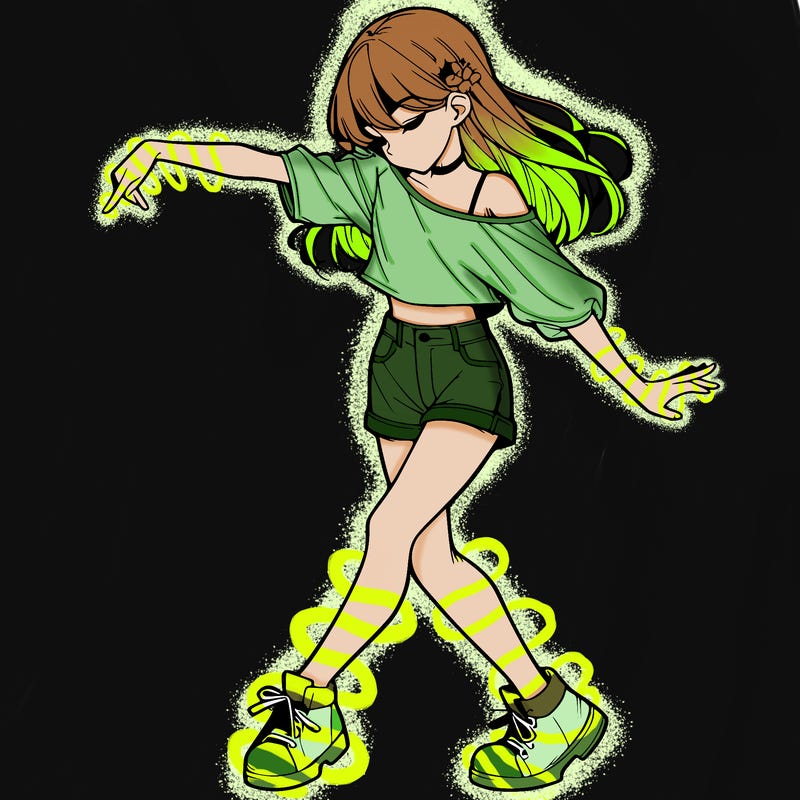 realistic girl danceing