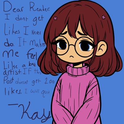sad girl with glasses in a sweater