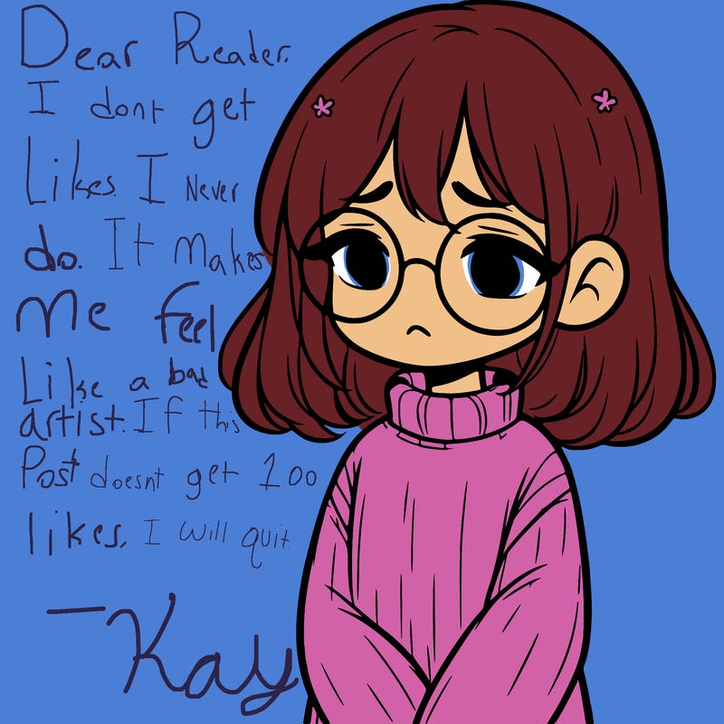 sad girl with glasses in a sweater