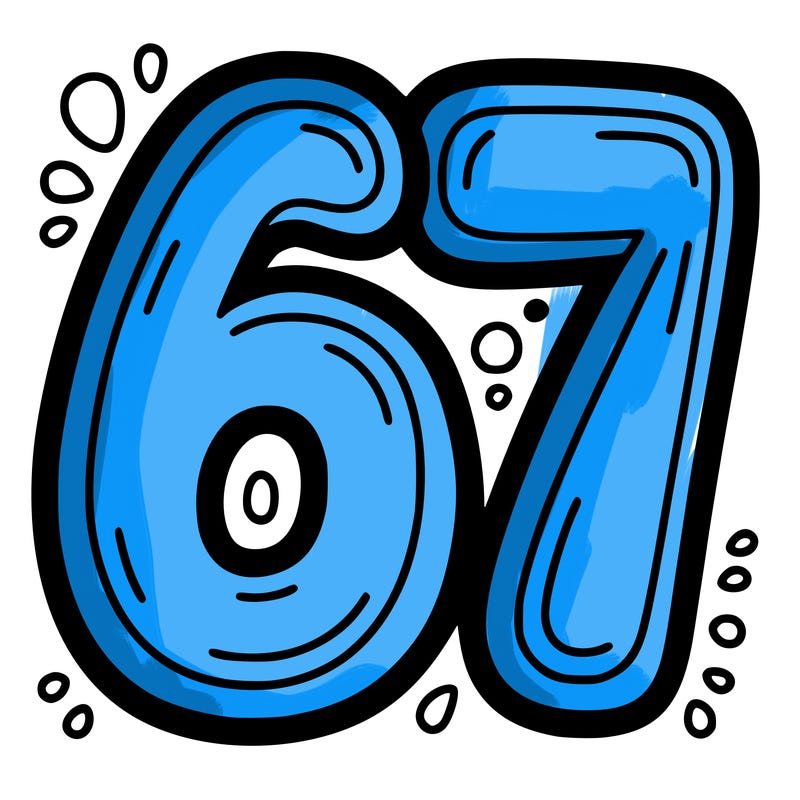 the number 67