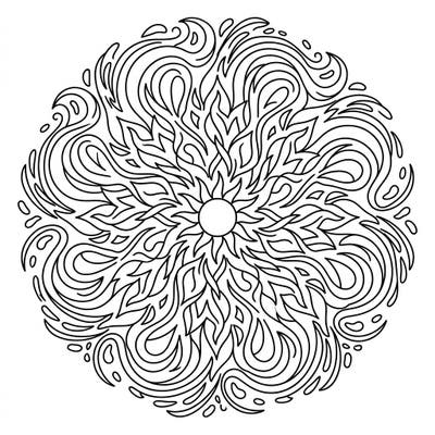 Ignite creativity with this captivating solar wind mandala coloring page, designed specifically for children aged 4-8. Its bold lines and symmetrical patterns offer a fun and engaging coloring experience.