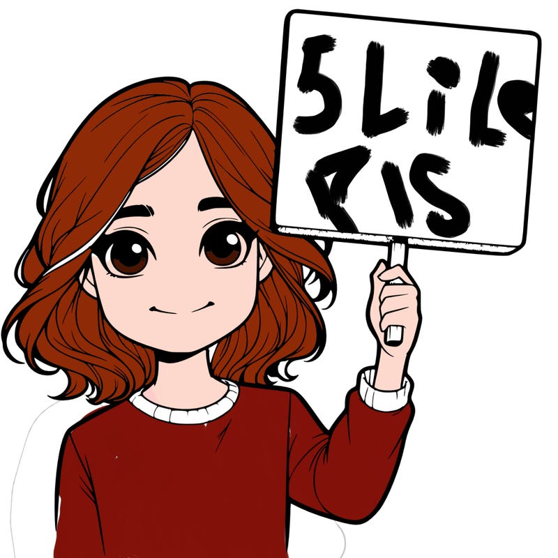 realistic girl holding up a sign