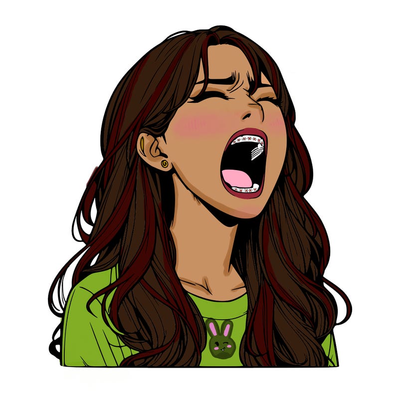 screaming realistic, girl