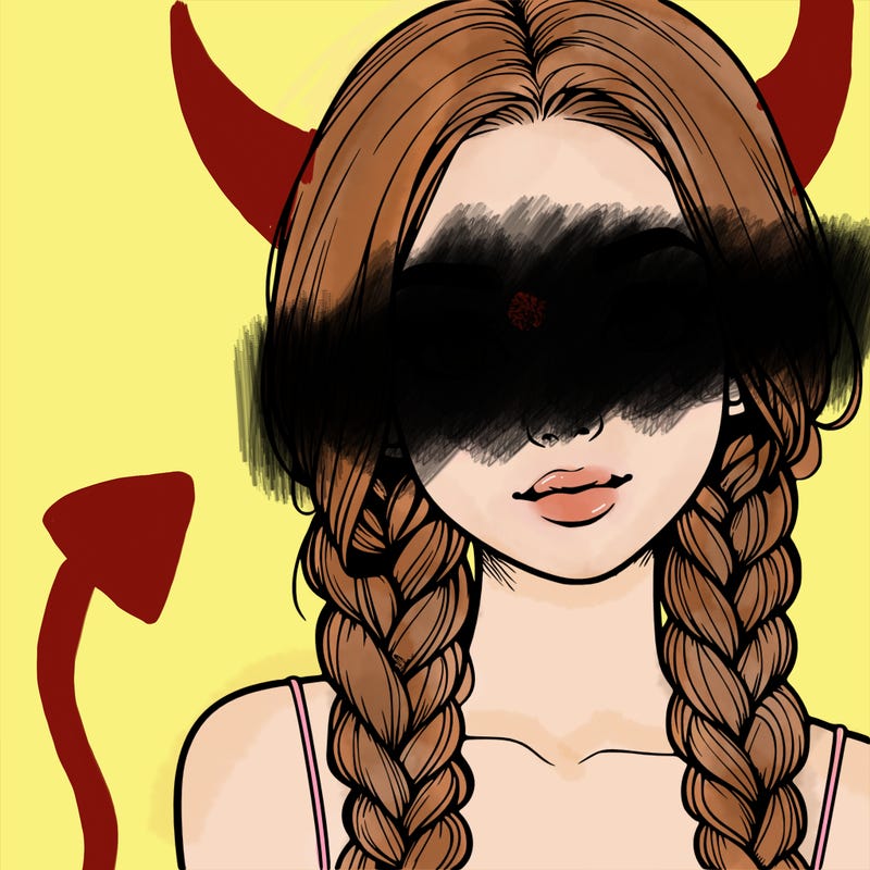 realistic girl with braids