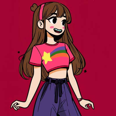 girl in a cute crop top
