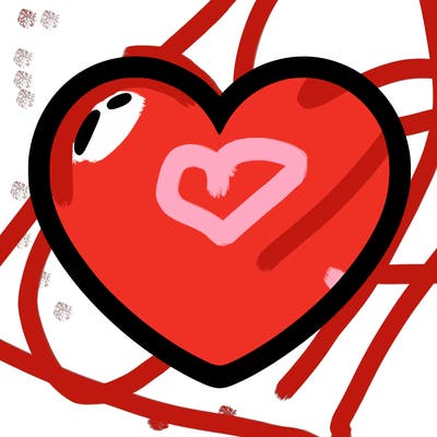 a blank heart