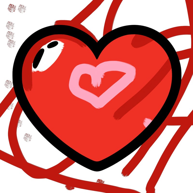 a blank heart