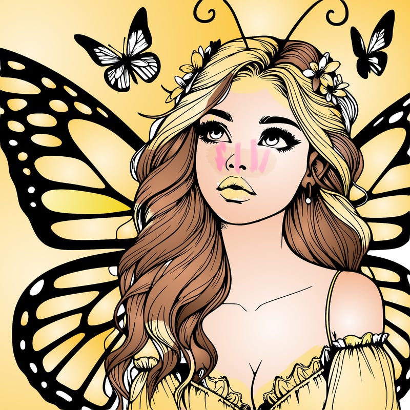 butterfly fairy realistic girl