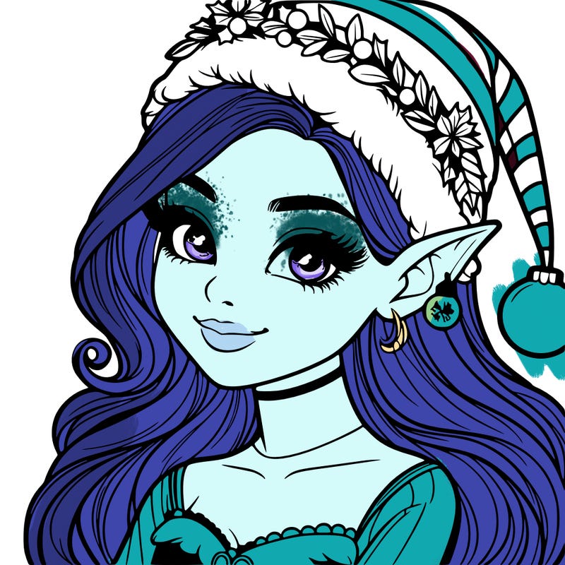 christmas girl elf realistic