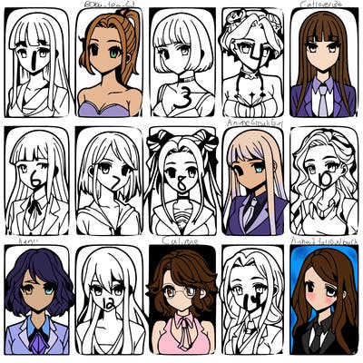 girls that look diffrent anime