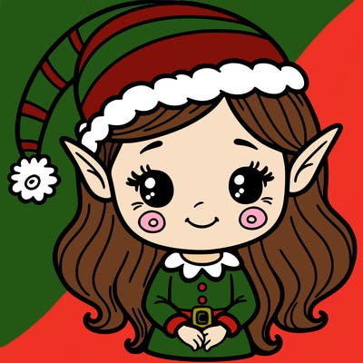 christmas elf girl