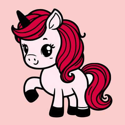 a cute, easy unicorn