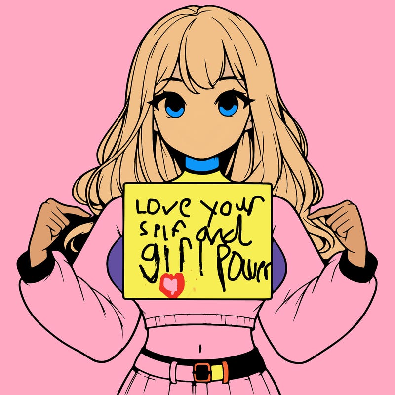 girl holding a blank sign in a long sleeve crop top