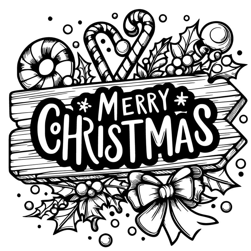 realistic, merry christmas sign