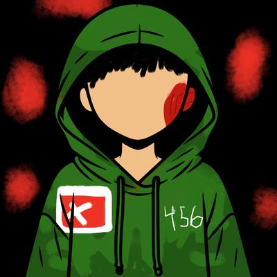 faceless girl in hoodie