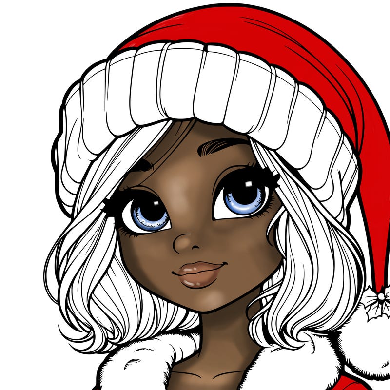 realistic christmas girl